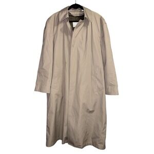 London Fog Men's Tan Classic Trench Coat Size 42 Regular